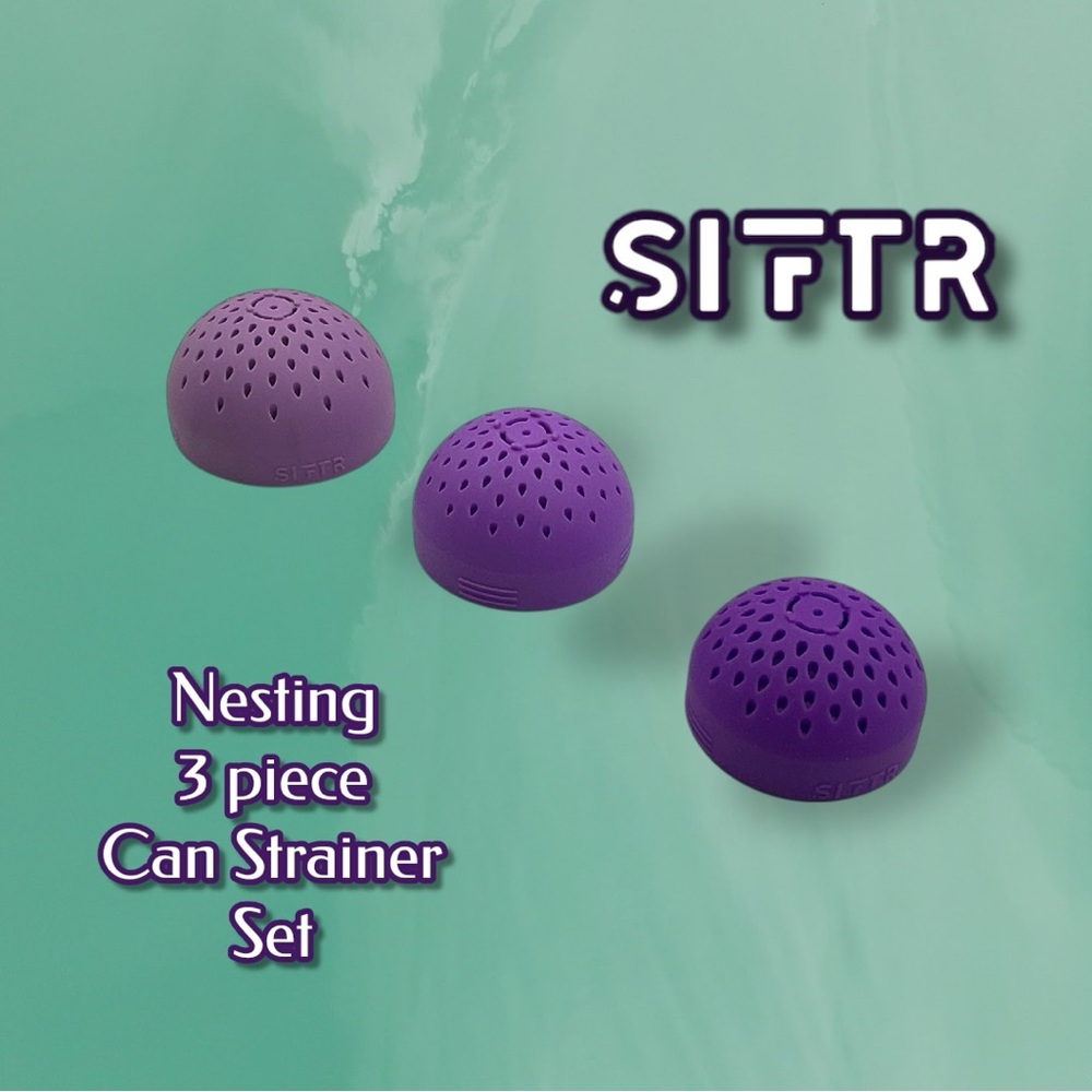SIFTR Purple Nesting Can Strainer Set NWOB